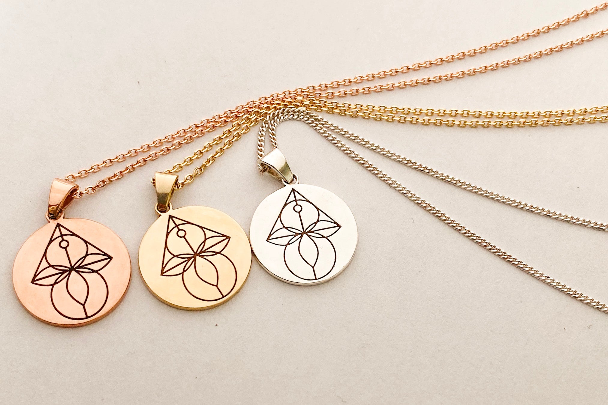 Embrella's core range of infertility, miscarriage and loss meaningful necklace gifts