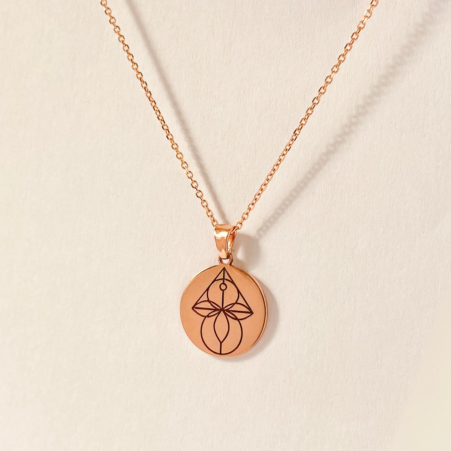 Solid rose gold infertility, miscarriage and loss meaningful necklace gift