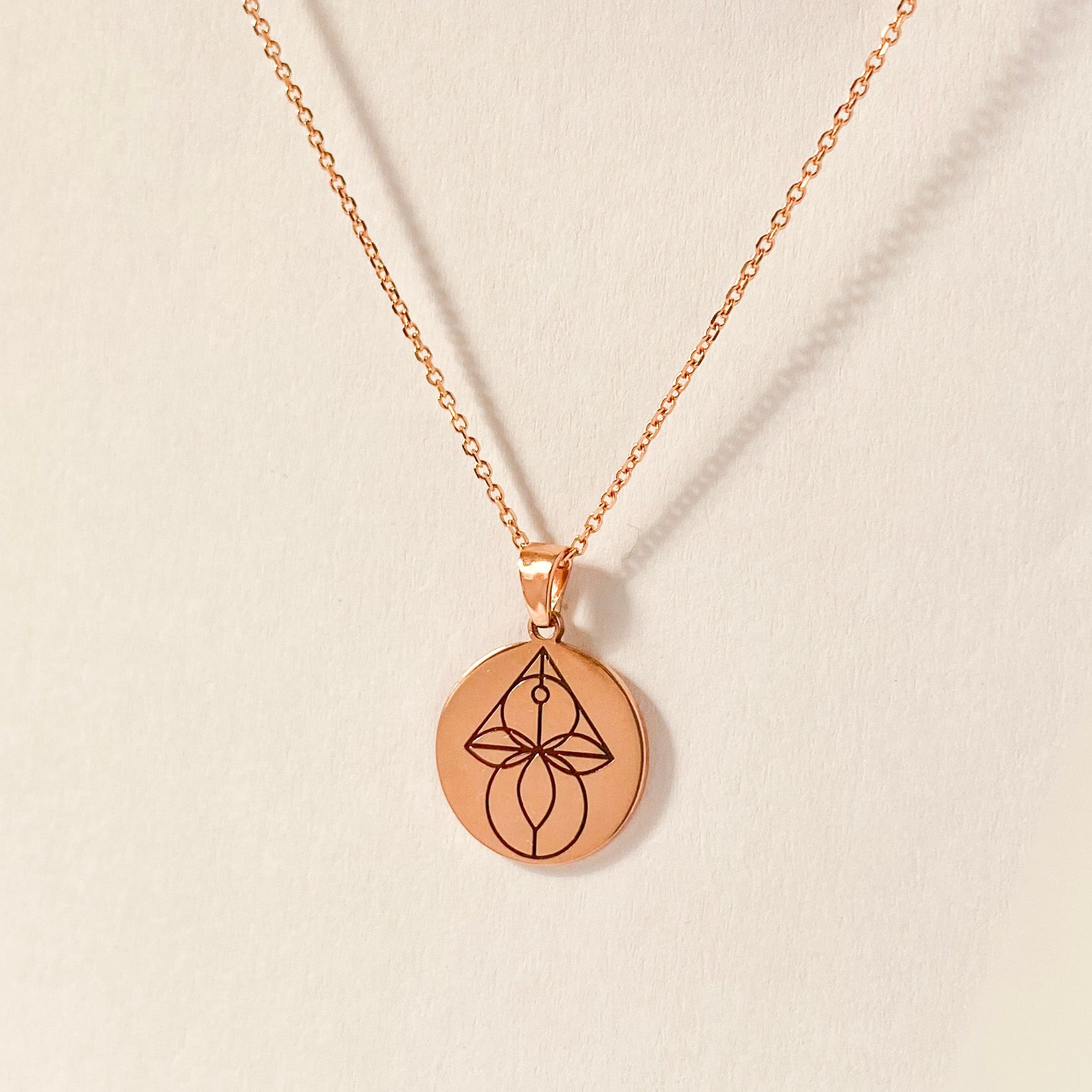 Solid rose gold infertility, miscarriage and loss meaningful necklace gift