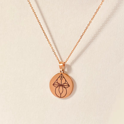 Solid rose gold infertility, miscarriage and loss meaningful necklace gift